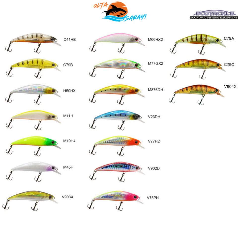 Ecotackle Tartaronne 70S 7Cm 9.7Gr Sinking Maket Balık | LRF Sahte Yem