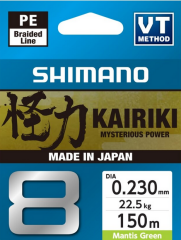 Shimano Kairiki 8x 150 Mt Mantis Green Örgü İp Misina 0,06