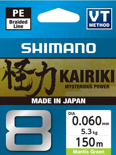 Shimano Kairiki 8x 150 Mt Mantis Green Örgü İp Misina 0,06