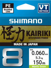 Shimano Kairiki 8x 150 Mt Mantis Green Örgü İp Misina 0,06
