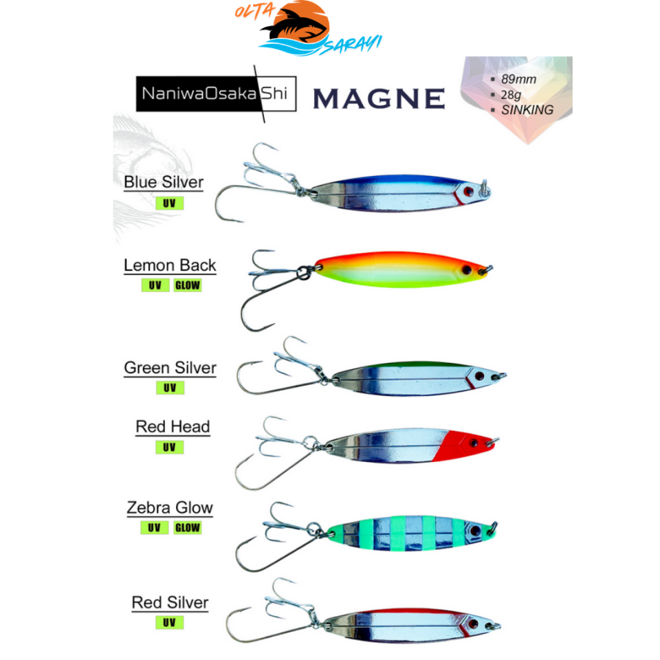 NANIWAOSAKASHI Magne Kaşık 8.9 cm 28 gr – Uzun Atış Lüfer Levrek Kaşık Yem