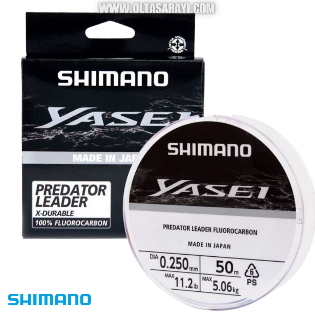 Shimano Yasei Predator %100  Fluorocarbon 50 mt Leader Misina