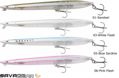 Savage Gear Sandeel Surf Walker White Flash 18 Cm 27 gr Su Üstü Maket Yem Floating