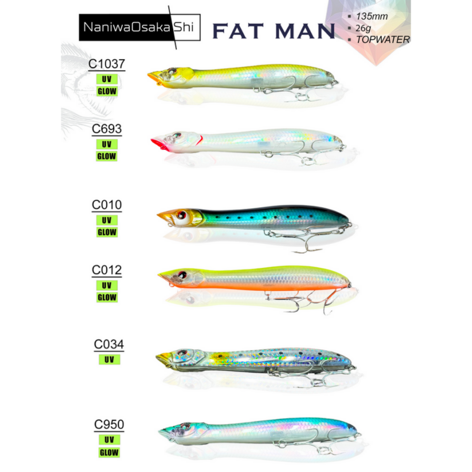 NaniwaOsakashi Fat Man 135mm 26gr Topwater Maket Balık