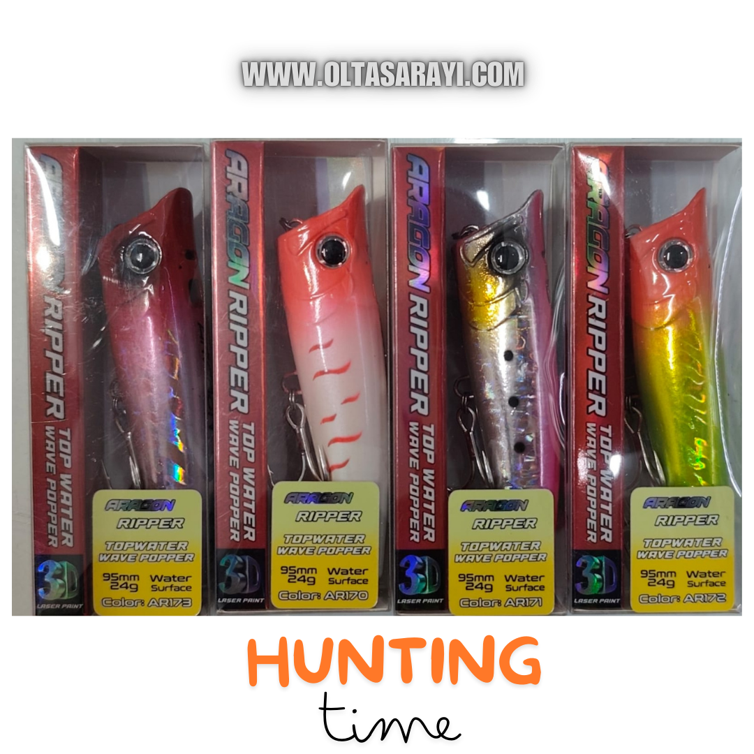 Aragon Rıpper Popper 95 Mm 24 Gr Topwter Wave Popper Maket Balık Suni Yem Yem Rapala