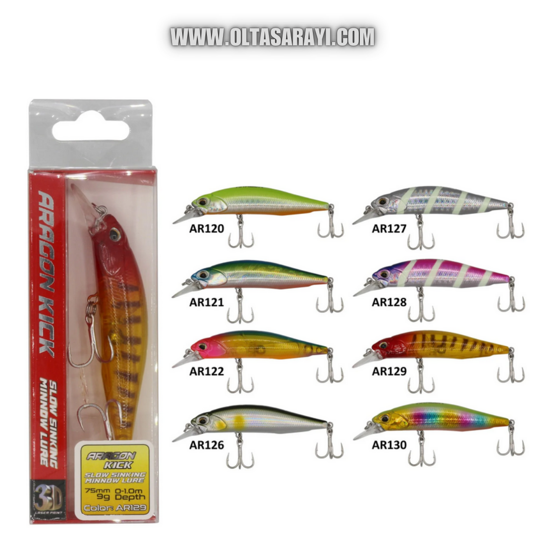 Eurofısh Aragon Kıck 75 Mm  9 Gr Slow Sınkıng Minnow Lure Rapala Maket Yem