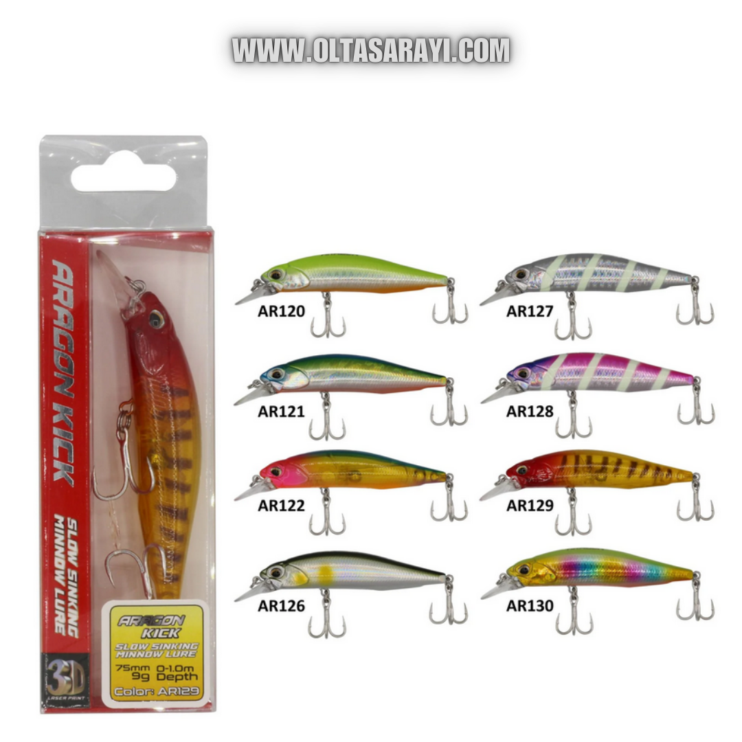 Eurofısh Aragon Kıck 75 Mm  9 Gr Slow Sınkıng Minnow Lure Rapala Maket Yem