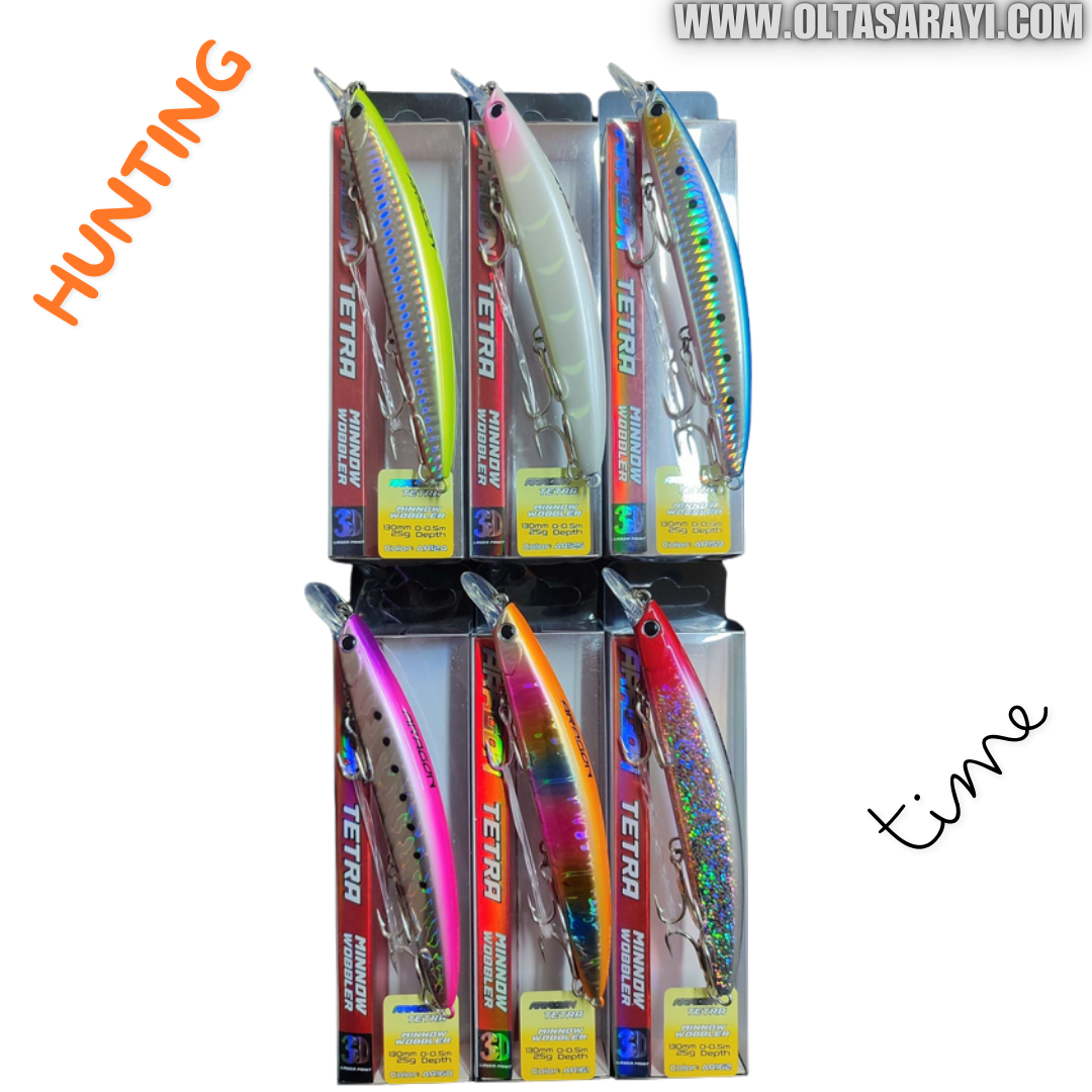 Eurofısh Aragon Tetra Popper 3D Minnow Wobbler 130 Mm 25 Gr Rapala Maket Yem Flaotıng
