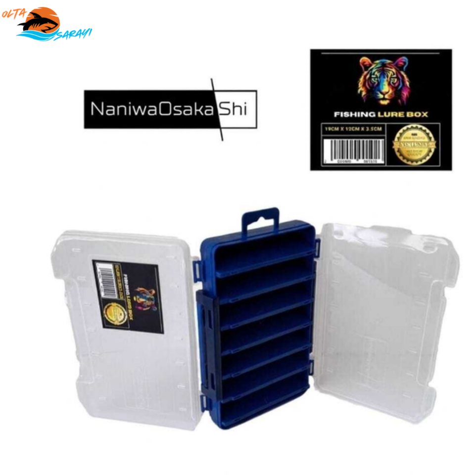 NANIWAOSAKASHI FISHING LURE BOX MAKET KUTUSU MAVI