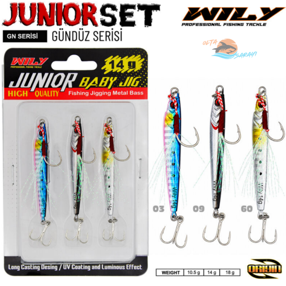 Wily Junior Jig Gündüz Serisi 3lü Set Jig Yem