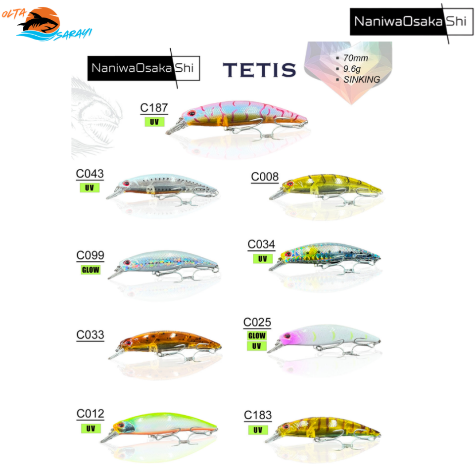NANIWAOSAKASHI Tetis 70 Mm 9.6 Gr Sınkıng  Maket Balık