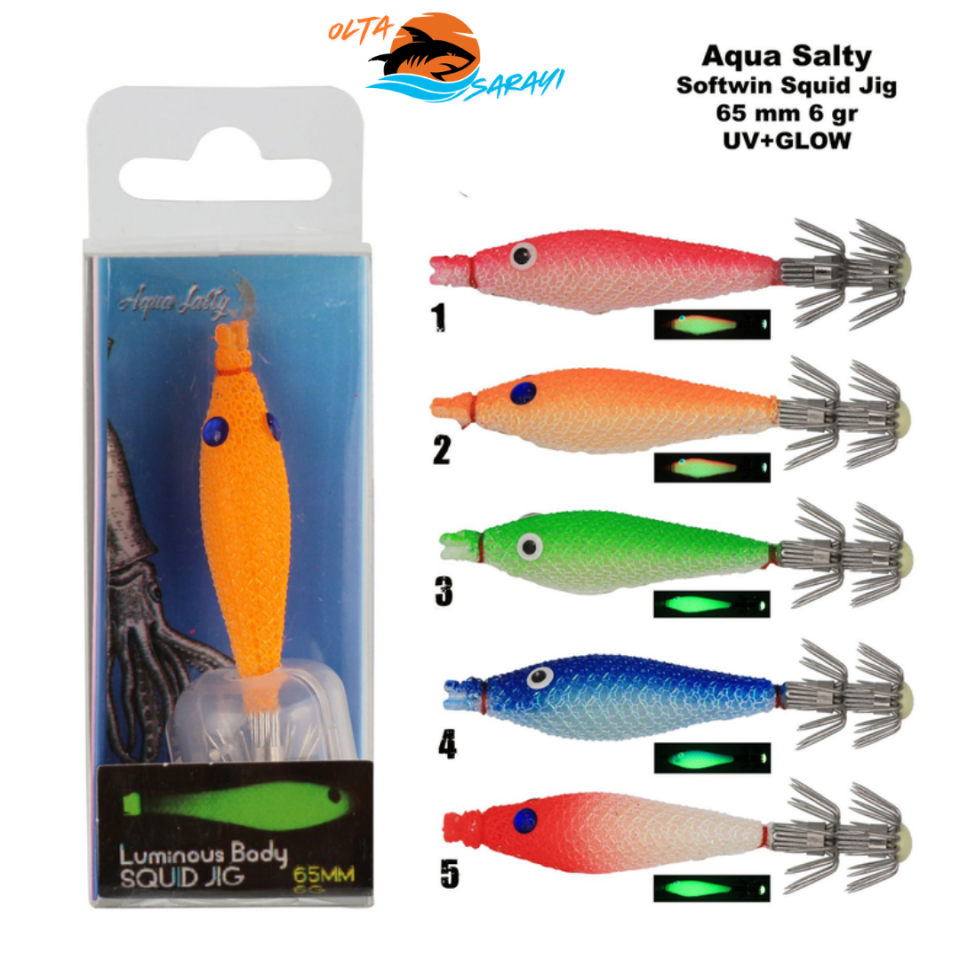 Aqua Salty Softwin Squid Jig 65mm 6Gr Kalamar Zokası