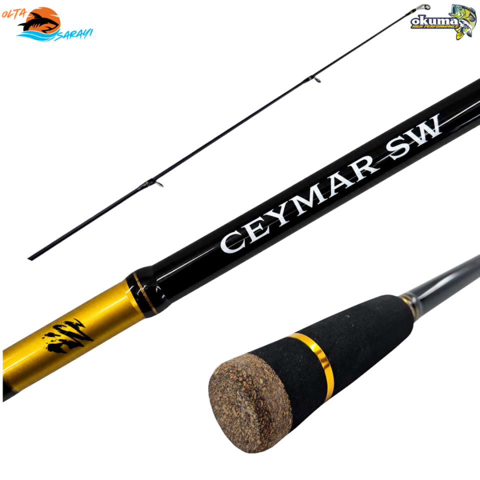 Okuma Ceymar SW Bass 243cm M 7-28gr M-Fast 2 Parça Olta Kamışı