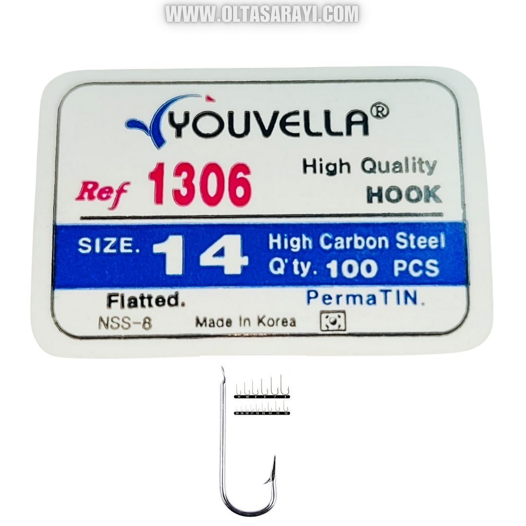 Youvella 1306 Paragat İğnesi Palalı 100'lü Kutu Galvaniz