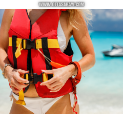 Holdman Can Yeleği CE Sertifikalı Kırmızı Renk