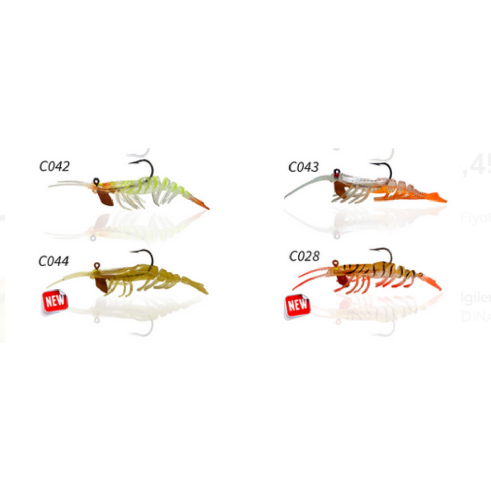 NaniwaOsakashi Osaka Caridina Shrimp 5cm 3.5gr Silikon Karides | LRF ve Spin Yem