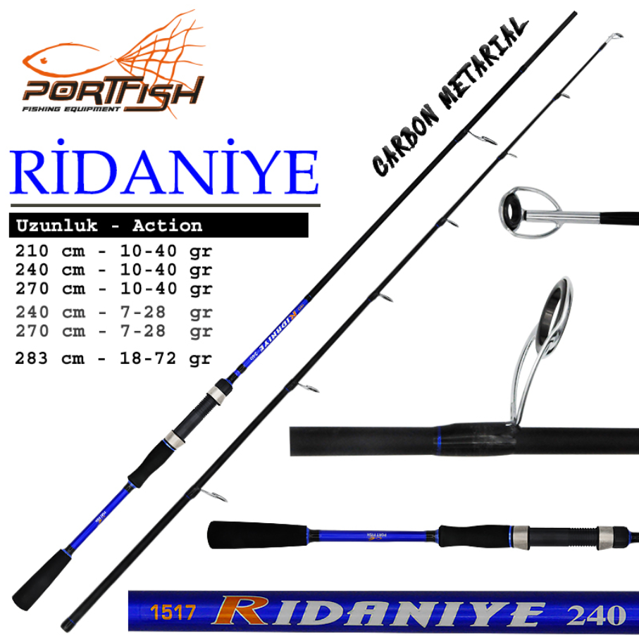 Portfish Ridaniye 240 cm 10-40 Gr Spin Olta Kamışı