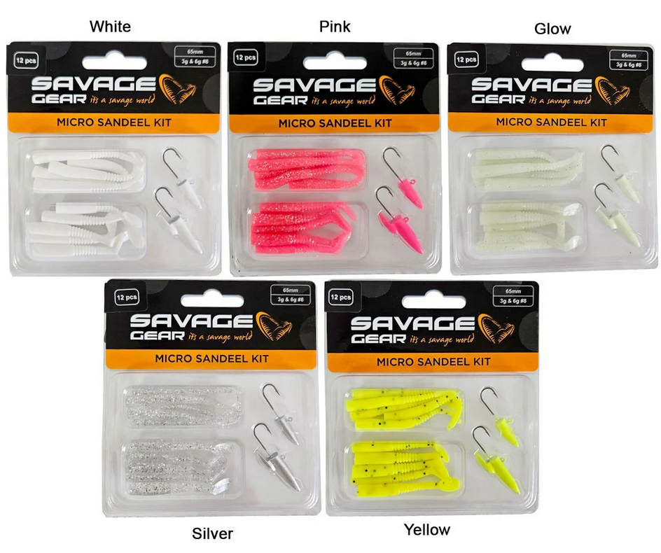 Savage gear Lrf Micro Sandeel Kit 12 Adet(1+1.5+5) Sahte Silikon Balık