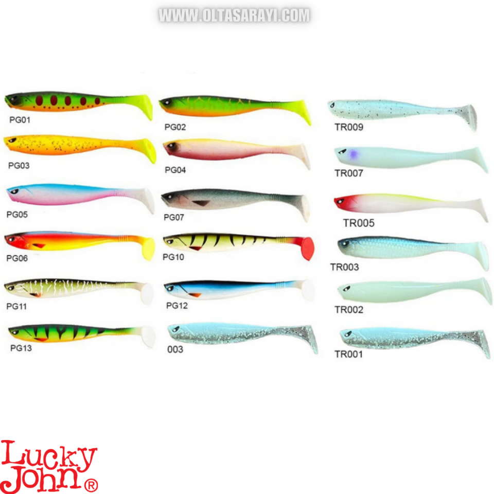 Lucky John Basara 3D Soft Swim 2.5'' (6.35 cm) 8P Silikon Yem