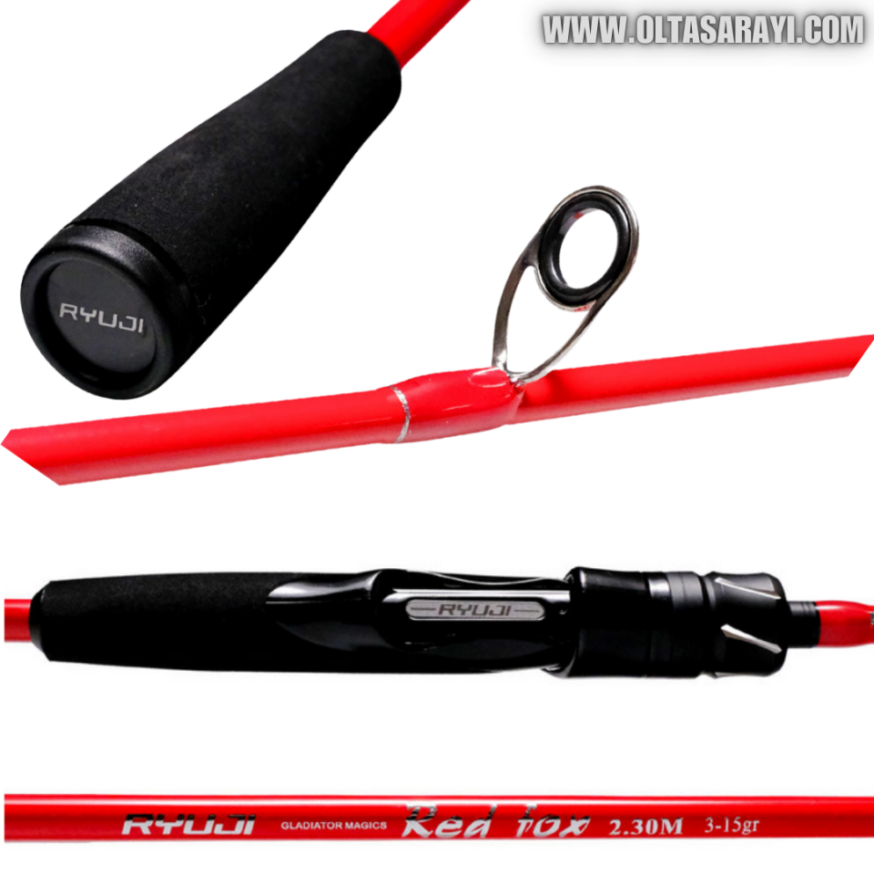 Ryuji Red Fox 2.40 Cm  5-55 Gr 2P Spin Olta Kamışı
