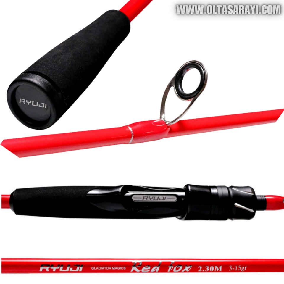 Ryuji Red Fox 2.40 Cm  5-55 Gr 2P Spin Olta Kamışı