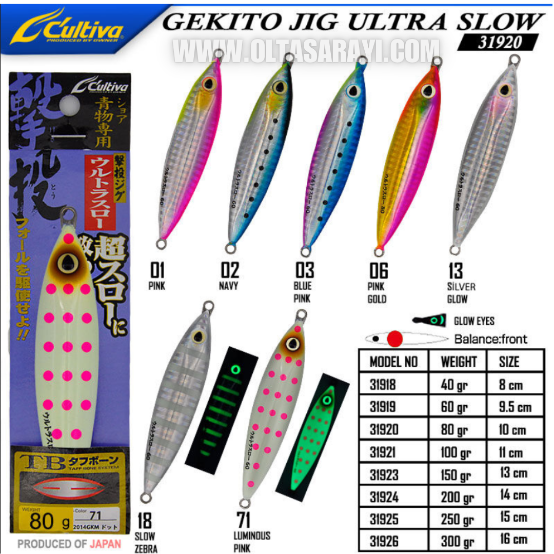Cultiva 31920 Gekito Jig Ultra Slow 80g 10.0 Cm