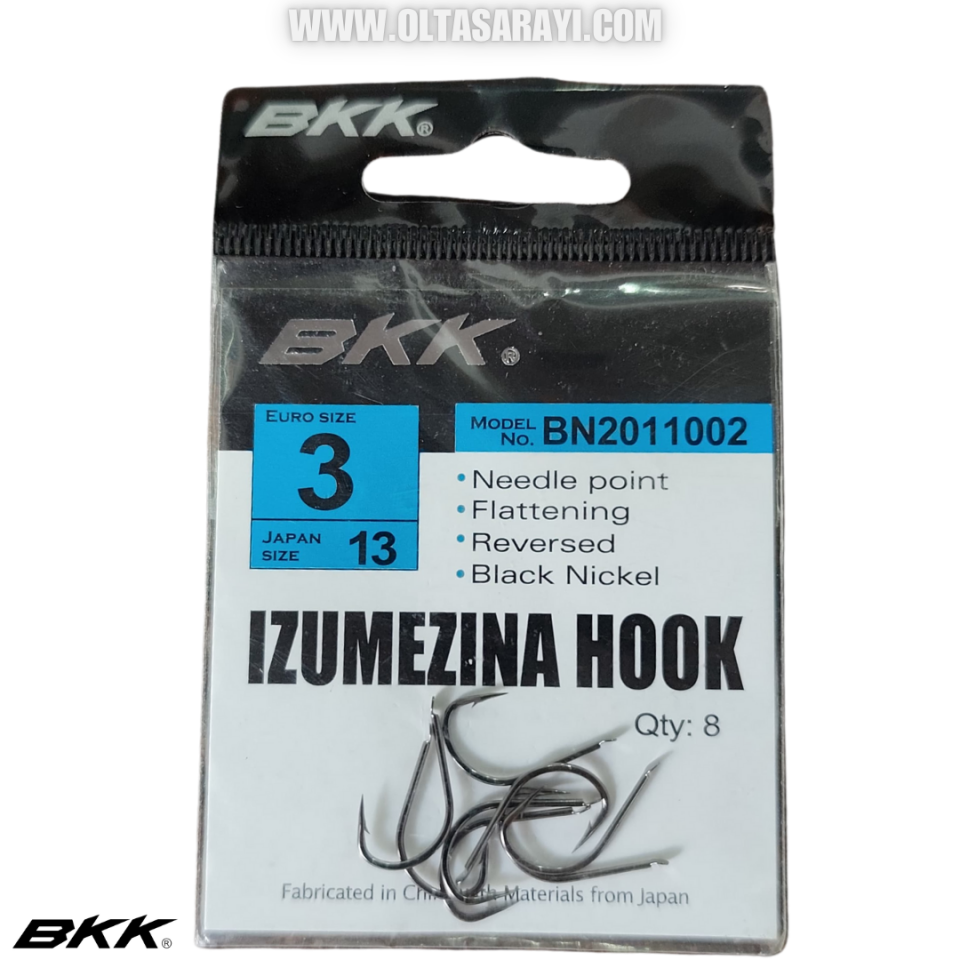 BKK Izumezina Diamond Olta İğnesi – Keskin ve Dayanıklı Yemli Av İğnesi NO:3