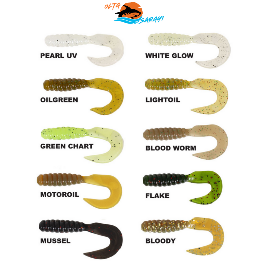 Ryuji Swim Worm 5.5cm TPR Kokulu Silikon Yem | LRF & Spin Avı