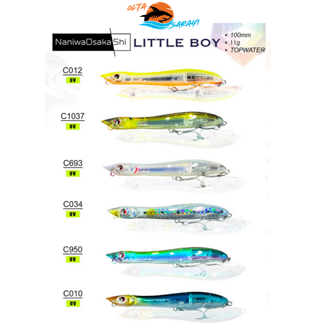 NANIWAOSAKASHI 100MM 11GR Topwater Sahte Balık | Su Üstü Balık Avı