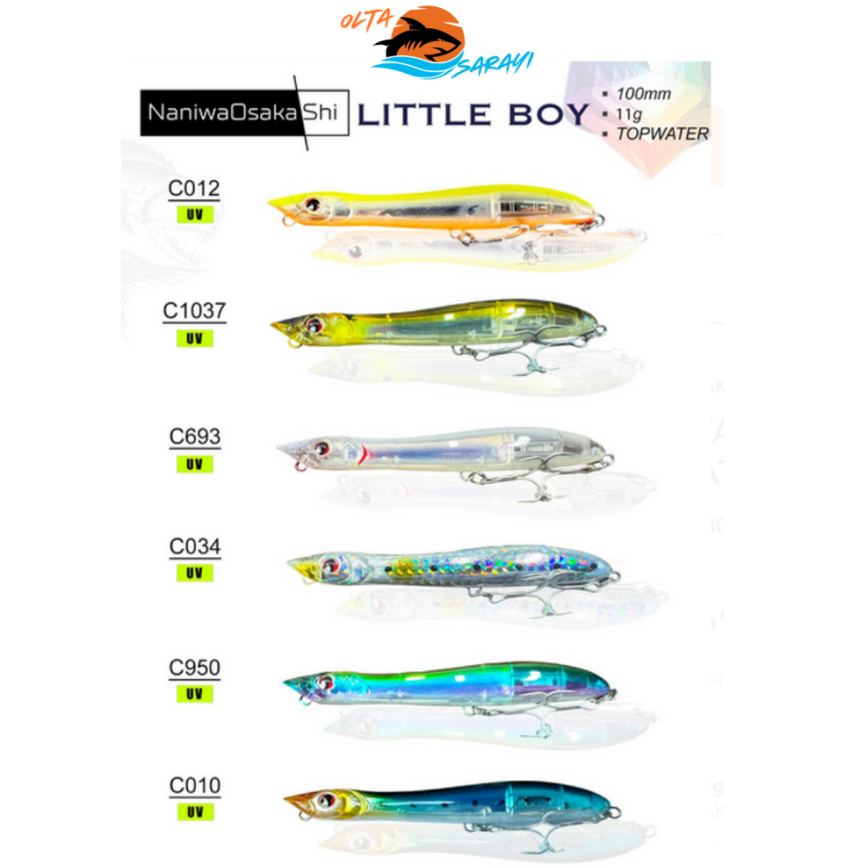 NANIWAOSAKASHI 100MM 11GR Topwater Sahte Balık | Su Üstü Balık Avı