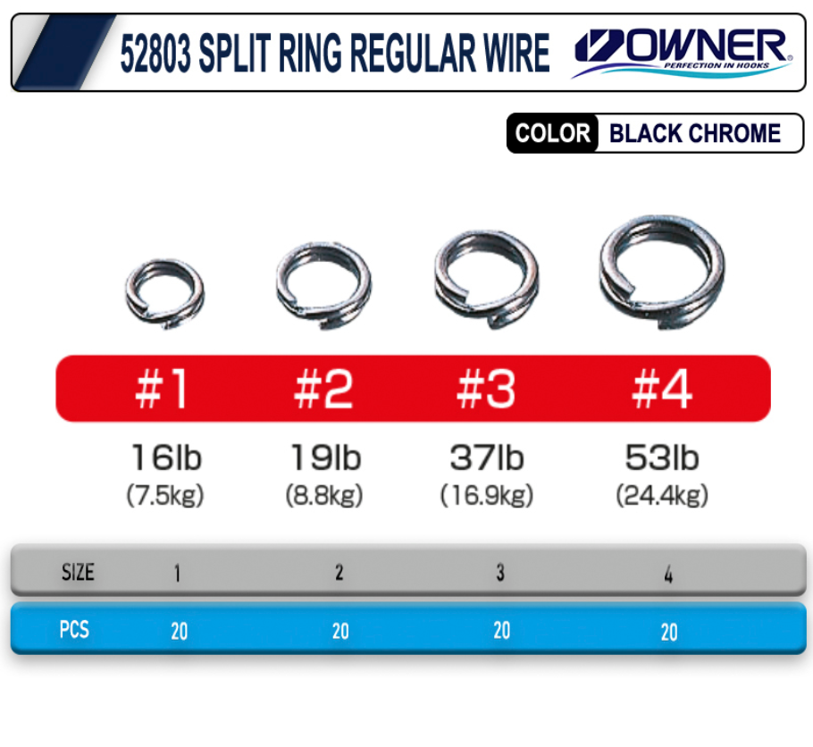 Owner 52803 Split Ring Regular Wire Halka | Japon Kalitesi