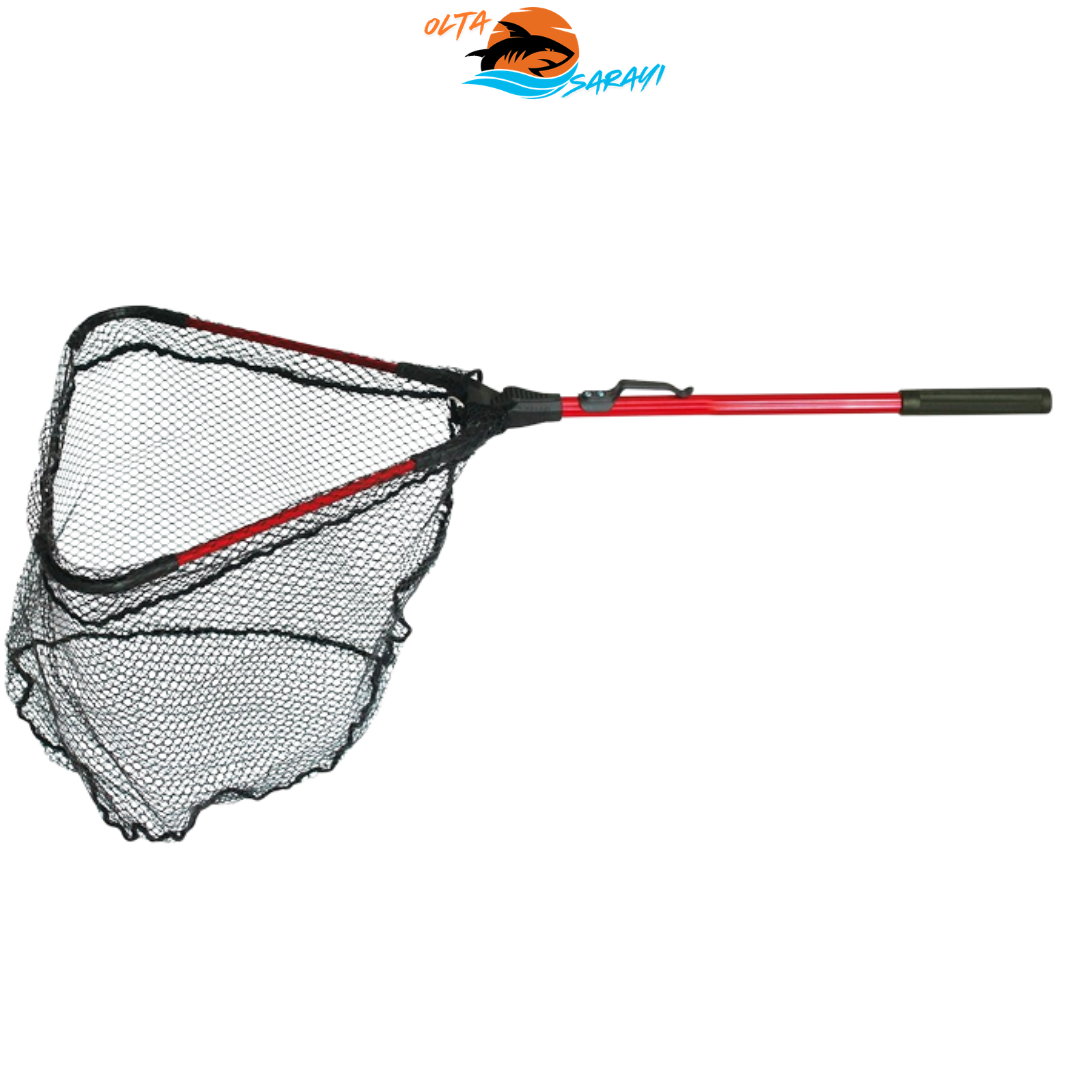 Remixon LND-06 Üçgen Kauçuk Fileli Kepçe | Katlanabilir Balıkçı Kepçesi